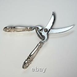 Ciseaux à volaille avec poignées en argent sterling 10 pouces de longueur, vintage