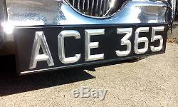 Classic & Vintage Ace Peak, Nombre / Plaques D'immatriculation, Noir Et Argent, (paire)