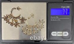 Collection de six paires de magnifiques boucles d'oreilles uniques en argent sterling ancien de collection