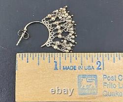 Collection de six paires de magnifiques boucles d'oreilles uniques en argent sterling ancien de collection