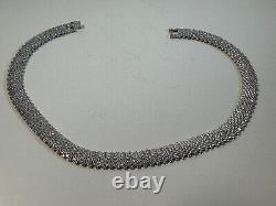 Collier vintage en argent sterling 925 avec bracelet assorti. Vendu en paire.