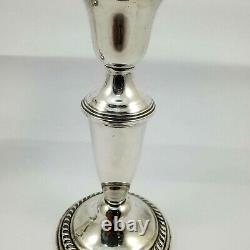 Compagnie d'argent Empire vintage. Paire de bougeoirs en argent sterling 925, 6,0 pouces, années 1950/60.