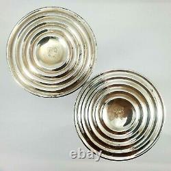 Compagnie d'argent Empire vintage. Paire de bougeoirs en argent sterling 925, 6,0 pouces, années 1950/60.
