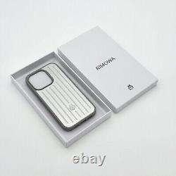 Coque iPhone 14 Pro Rimowa Vintage Argent