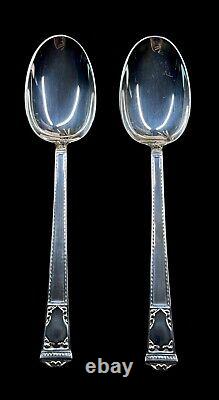 Cuillère à soupe en argent vintage Tiffany Co San Lorenzo Flatware Estate paire