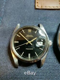Deux Oysterdate Rolex Vintage Precision 6694 Inoxydable 34mm Date De Montres Paire
