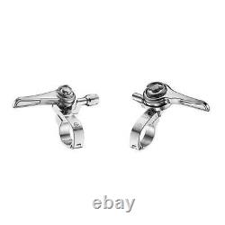 Dia-compe Ene Ciclo 11s Thumb Shifter Pair Silver Vintage Retro Classic Bicycle