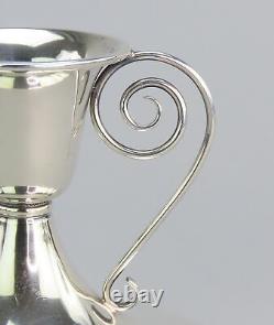 Élégant Paire de bougeoirs bas en argent sterling VTG Saart avec design en spirale