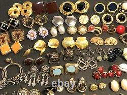 Énorme Clip De 173 Paires, Boucle D’oreille Percée Lot Vintage Silver Tone 4 Lbs