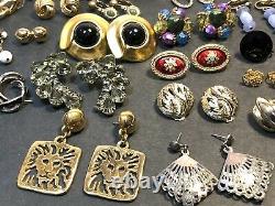 Énorme Clip De 173 Paires, Boucle D’oreille Percée Lot Vintage Silver Tone 4 Lbs