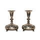 Ensemble De (2) Porte-bougies En Argent Sterling Vintage