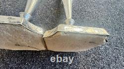 Ensemble de bougeoirs en argent sterling 925 style Régence, pondéré et vintage
