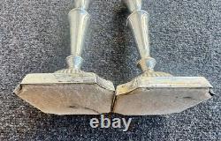 Ensemble de bougeoirs en argent sterling 925 style Régence, pondéré et vintage