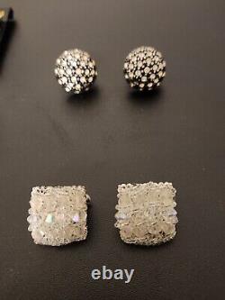 Ensemble vintage de 11 paires de boucles d'oreilles clip Coro et Vendome élégantes, toutes signées