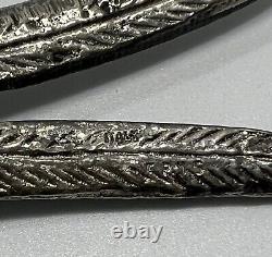 Figurines de faisan en métal ITALIE Vtg Mâle & Femelle Paire Plaqué Argent 13 pouces de long