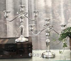 Fisher Sterling Candelabras Twisted Convertible Vintage 3 Bras #305 Rare Paire