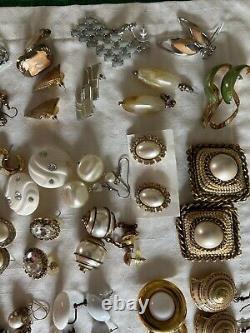 GRAND LOT de 150+ PAIRES DE BOUCLES D'OREILLES VINTAGE/ACTUELLES PORTABLES À REVENDRE DE NOMBREUX STYLES/COULEURS