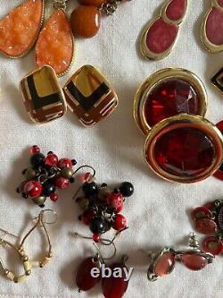 GRAND LOT de 150+ PAIRES DE BOUCLES D'OREILLES VINTAGE/ACTUELLES PORTABLES À REVENDRE DE NOMBREUX STYLES/COULEURS