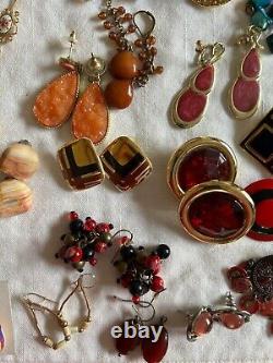 GRAND LOT de 150+ PAIRES DE BOUCLES D'OREILLES VINTAGE/ACTUELLES PORTABLES À REVENDRE DE NOMBREUX STYLES/COULEURS