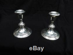 Gorham Sterling Bougeoirs Vintage Come-apart Domaine Candélabres Paire