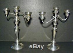 International Vintage 100 65-8 En Argent Sterling Paire De Candelabraswow