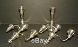 International Vintage 100 65-8 En Argent Sterling Paire De Candelabraswow