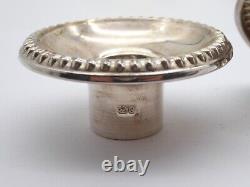 Jolie Paire Millésime De Bougies En Argent Sterling Massif W I Broadway 1977