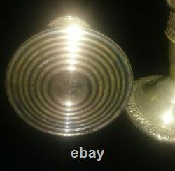 Lampes D'ouragan Argent Sterling Vintage, Belle Paire, Duchin