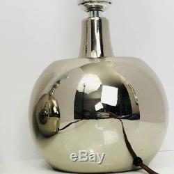 Laurel Paire De Lampes En Chrome MID Siècle Moderne Argent Vintage Lampe De Table Marquée