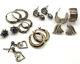 Lot 8 Paire De Boucles D'oreilles En Argent Sterling Avec Topaze $12 La Paire 19.6g Bijoux Vintage