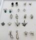 Lot De 10 Paires De Boucles D'oreilles Vintage En Argent Sterling à Vis Vandell, Lang, Marvel, Etc.