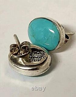 Lot de 11 boucles d'oreilles en turquoise Hopi Zuni Navajo du Mexique en argent sterling 925 de style rétro vintage