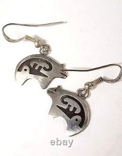 Lot de 11 boucles d'oreilles en turquoise Hopi Zuni Navajo du Mexique en argent sterling 925 de style rétro vintage