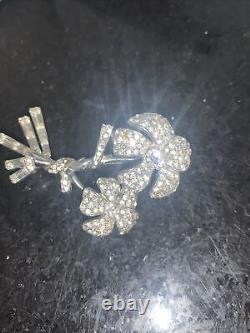 Lot de 40 pièces de bijoux en strass vintage broches boucles d'oreilles colliers bracelets