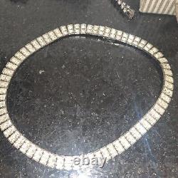 Lot de 40 pièces de bijoux en strass vintage broches boucles d'oreilles colliers bracelets