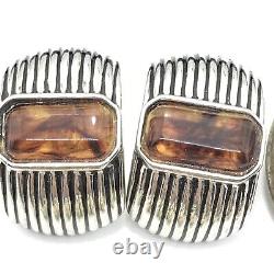 Lot de 6 paires de boucles d'oreilles clip-on vintage en argent et or avec différents designs