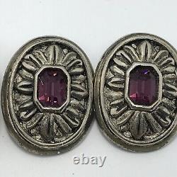 Lot de 6 paires de boucles d'oreilles clip-on vintage en argent et or avec différents designs