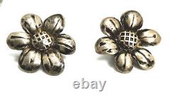 Lot de 7 paires de boucles d'oreilles clips en argent sterling vintage Marcasite, Delft et plus
