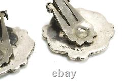 Lot de 7 paires de boucles d'oreilles clips en argent sterling vintage Marcasite, Delft et plus