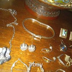 Lot de bijoux en argent sterling vintage