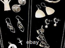 Lot de bijoux en argent sterling vintage, tous signés