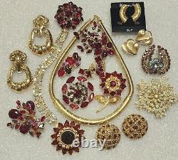 Lot de bijoux vintage 16 Eisenberg Ice Juliana Barrera Dodds Crown Trifari B730