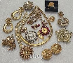 Lot de bijoux vintage 16 Eisenberg Ice Juliana Barrera Dodds Crown Trifari B730