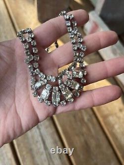 Lot de bijoux vintage Boucles d'oreilles à clip en strass Bracelet Émail? 16 pièces