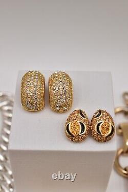 Lot de bijoux vintage Christian Dior Swarovski Joan Rivers Trifari Monet AK J111