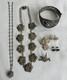 Lot De Bijoux Vintage En Argent Sterling Avec Filigrane : Bracelet, Collier, Broche, Boucles D'oreilles.
