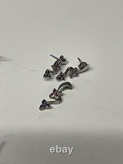 Lot de boucles d'oreilles vintage en argent sterling 925 - 41 paires - 108 grammes de bijoux