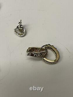 Lot de boucles d'oreilles vintage en argent sterling 925 - 41 paires - 108 grammes de bijoux