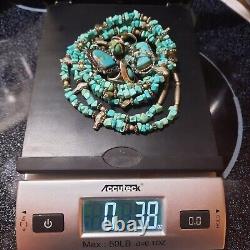 Lot en turquoise en argent sterling vintage 925 de 3,8 oz : colliers, pendentifs, bagues, boucles d'oreilles