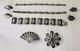 Lot Vintage De Bijoux En Argent Sterling De Siam - Bracelets, Boucles D'oreilles, Broche